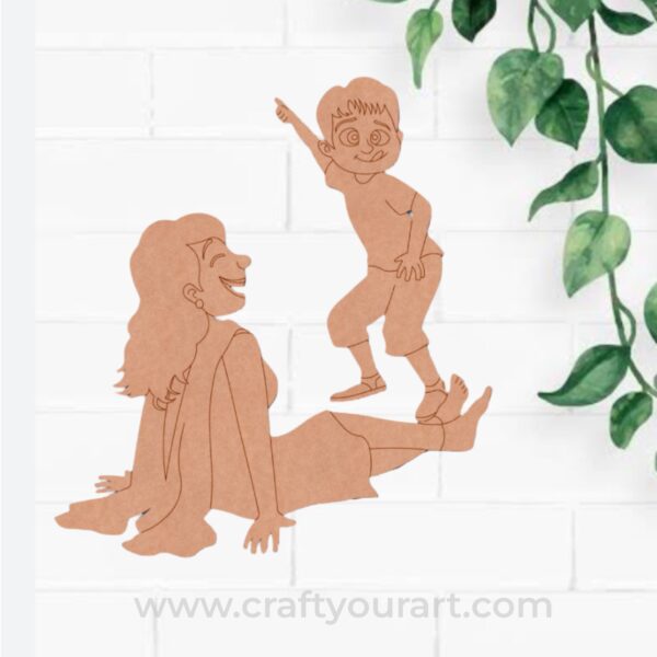 Mother With Child Pre Marked MDF Design 8