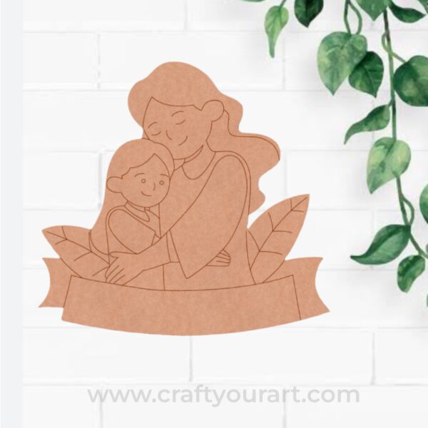 Mother With Child Pre Marked MDF Design 4