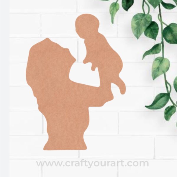 Mother With Child Cutout MDF Design 1