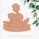 Father With Child Pre Marked MDF Design 2