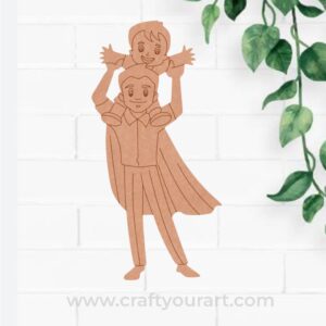 Father With Child Pre Marked MDF Design 3