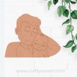 Father With Child Pre Marked MDF Design 7