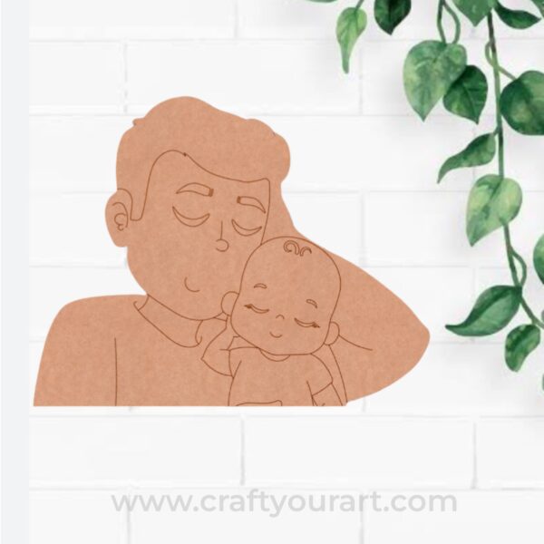 Father With Child Pre Marked MDF Design 7