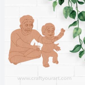 Father With Child Pre Marked MDF Design 6