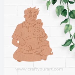 Father With Child Pre Marked MDF Design 10