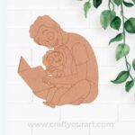 Father With Child Pre Marked MDF Design 9