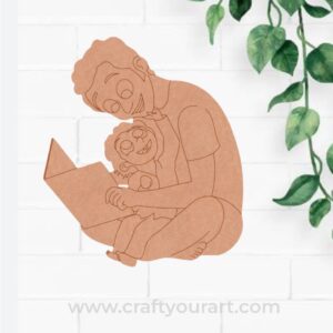 Father With Child Pre Marked MDF Design 9