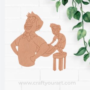 Father With Child Pre Marked MDF Design 8