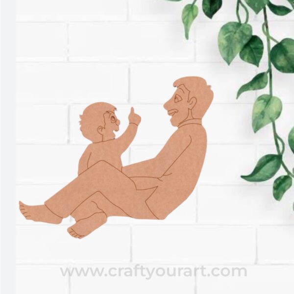 Father With Child Pre Marked MDF Design 5