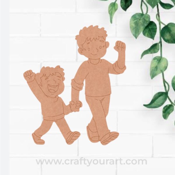 Father With Son Pre Marked MDF Design 1