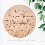 Nature Theme Nameplate MDF Design 1