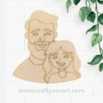 Father With Child Pre Marked MDF Design 12