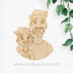 Father With Child Pre Marked MDF Design 14