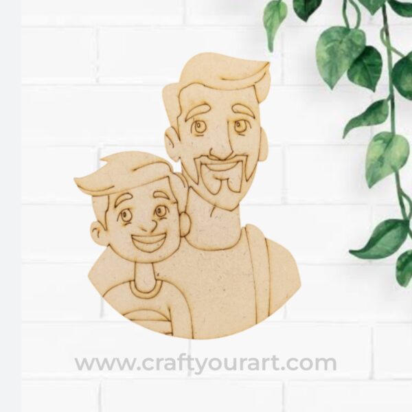 Father With Child Pre Marked MDF Design 14