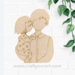 Father With Child Pre Marked MDF Design 15