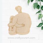 Father With Child Pre Marked MDF Design 16