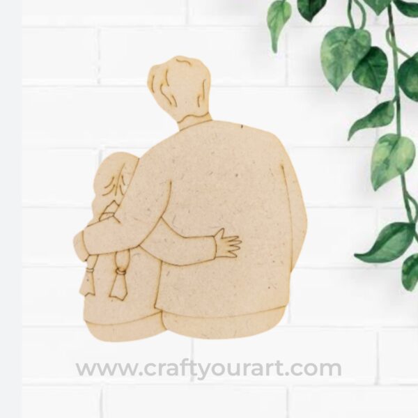 Father With Child Pre Marked MDF Design 16