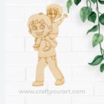 Father With Child Pre Marked MDF Design 17