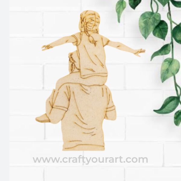 Father With Child Pre Marked MDF Design 18