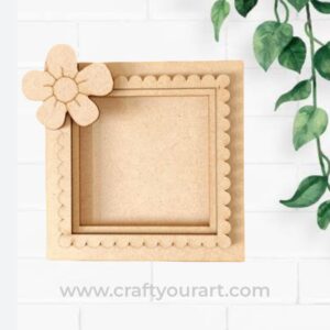Floral Mini Photo Frame MDF Design 1