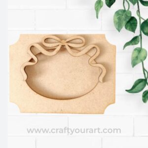 Bow Ribbon Mini Photo Frame MDF Design 1