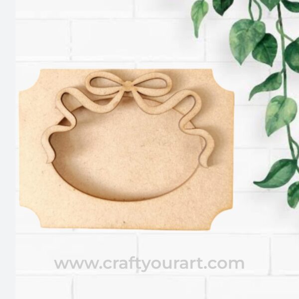 Bow Ribbon Mini Photo Frame MDF Design 1