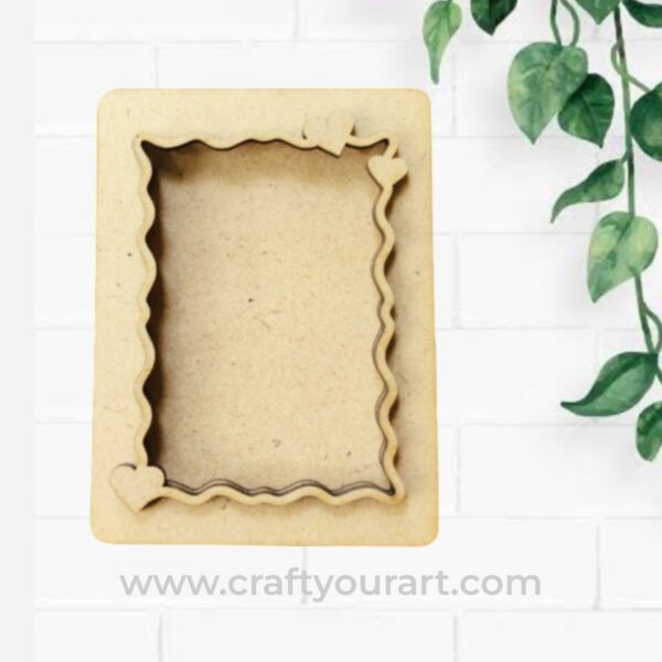 Hearts Mini Photo Frame MDF Design 1