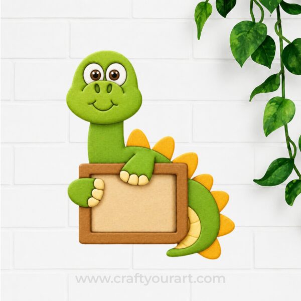 Dinosaur Mini Photo Frame MDF Design 1