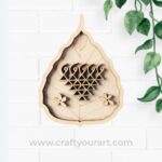 Leaf Saraswati Yantra Frame MDF Design 1