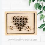 Rectangle Saraswati Yantra Frame MDF Design 1
