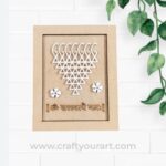Saraswati Yantra Frame MDF With White Acrylic Cutout Design 1