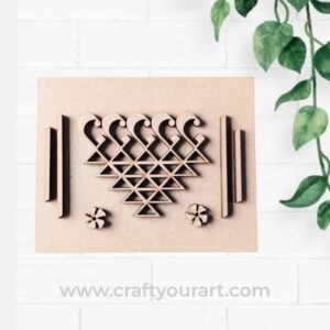 Saraswati Yantra Floral Base MDF Design 1