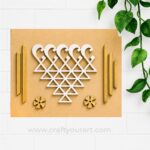 Saraswati Yantra Floral Base MDF Design 1