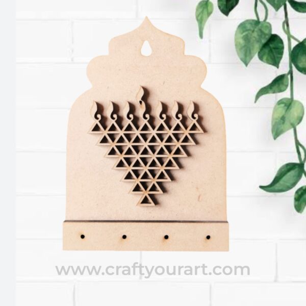 Saraswati Yantra Keyholder MDF Design 2