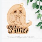 Shine Barbie Pre Marked MDF Keychain MDF Design 1