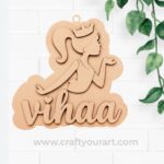 Personalised Name Barbie MDF Keychain MDF Design 1