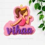 Personalised Name Barbie MDF Keychain MDF Design 1