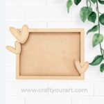 Heart Pre Marked Mini Photo Frame MDF Design 1