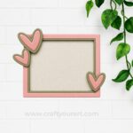 Heart Pre Marked Mini Photo Frame MDF Design 1