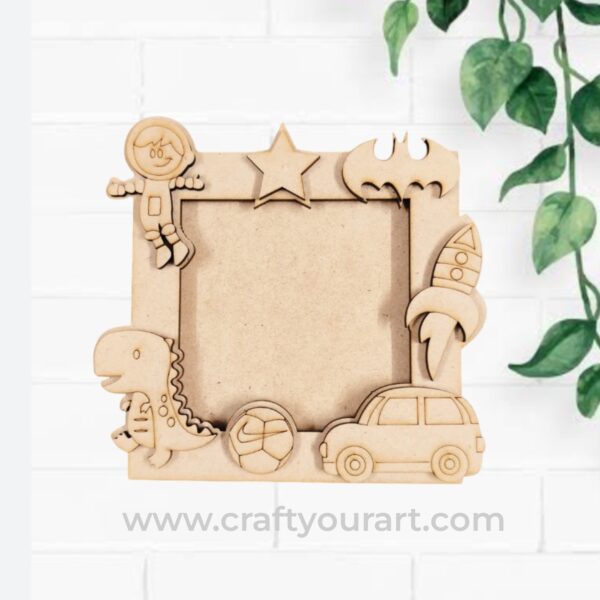 Boy Theme Photo Frame MDF Design 1
