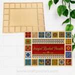 Rectangle Tile Pattern MDF Nameplate Design 1