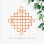Plain Kolam Pattern Cutout MDF Design 5