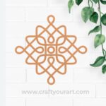 Plain Kolam Pattern Cutout MDF Design 6