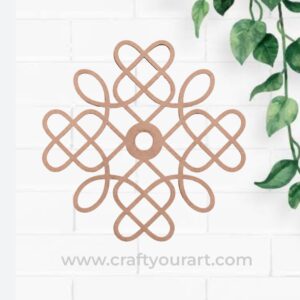 Plain Kolam Pattern Cutout MDF Design 7
