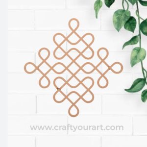 Plain Kolam Pattern Cutout MDF Design 9