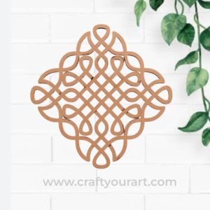 Plain kolam Pattern Cutout MDF Design 10