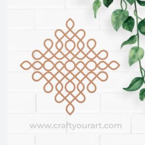 Plain kolam Pattern Cutout MDF Design 11